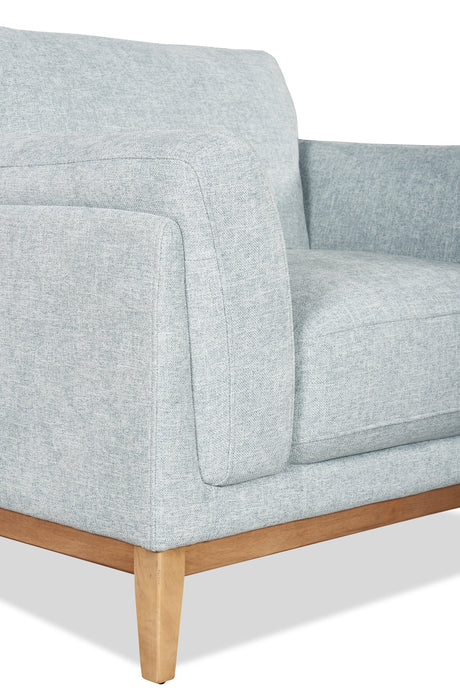 Valley 44\" Fabric Chair with Rubberwood Base and Legs - Grey