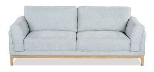 Valley 83.5" Fabric Sofa with Rubberwood Base and Legs - Grey 