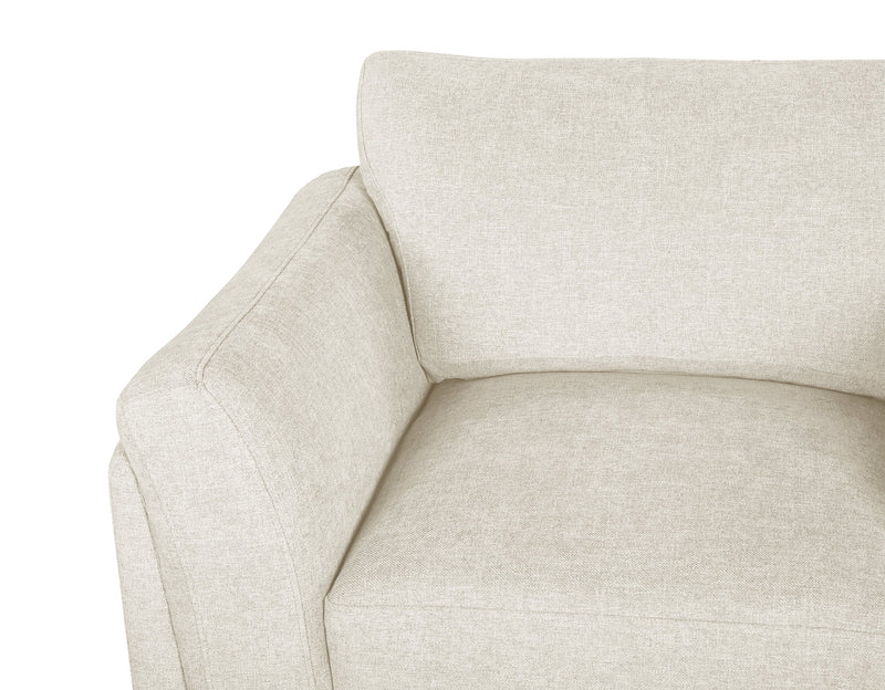 Valley 44\" Fabric Chair with Rubberwood Base and Legs - Sand