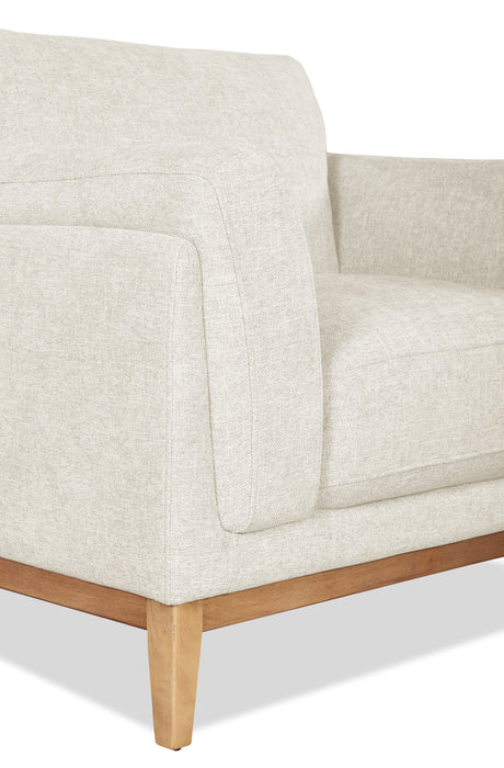 Valley 44\" Fabric Chair with Rubberwood Base and Legs - Sand