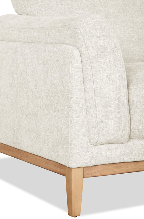 Valley 67.7\" Fabric Loveseat with Rubberwood Base and Legs - Sand