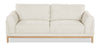 Valley 83.5\" Fabric Sofa with Rubberwood Base and Legs - Sand