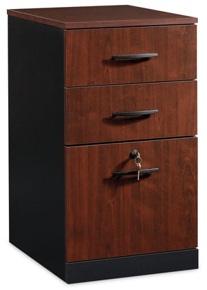 Via Commercial Grade 3-Drawer Filing Cabinet - Cherry & Grey