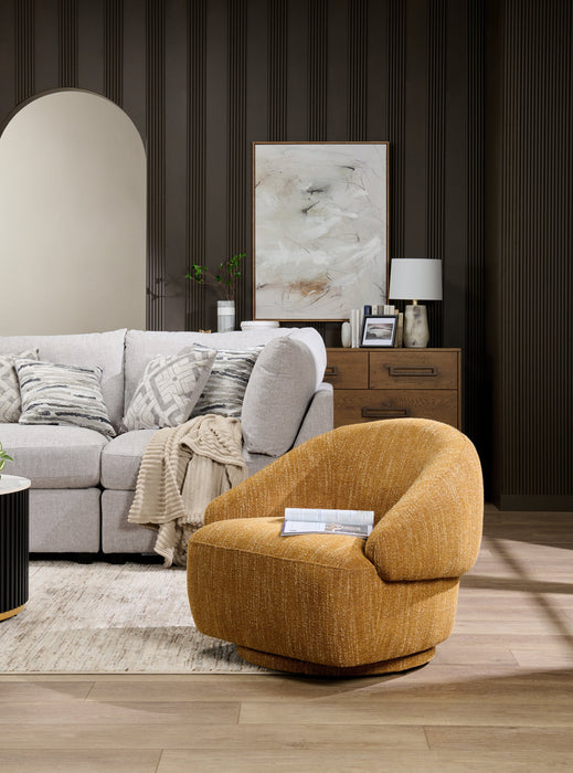 Villa Swivel Accent Chair - Mustard