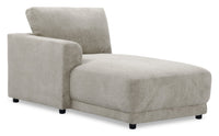 Voyage Modular Left-Facing Fabric Chaise with Removable Back Cushions – Beige 