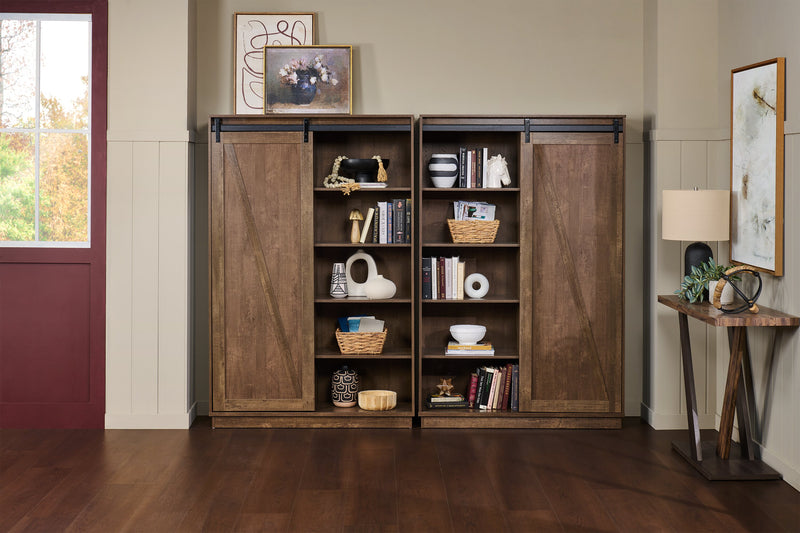 Warren 47.25\" Accent Storage Cabinet with Sliding Barn-style Door - Walnut Oak