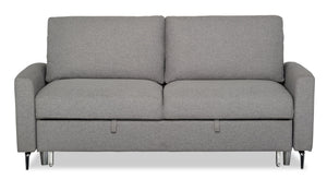 Wilson Linen-Look Fabric Sleeper Sofa - Solis Grey