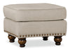 Wynn Chenille Ottoman - Linen