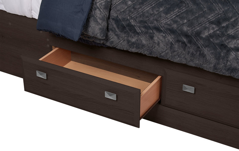 Yorkdale Queen 6 Drawer Storage Bed - Brown