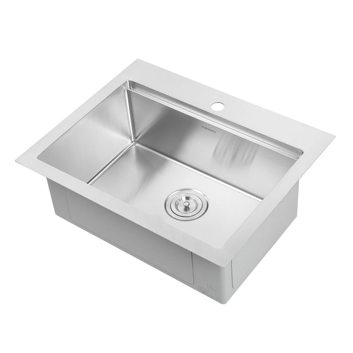 Ancona 25\" Dual Mount Workstation Kitchen Sink - AN-33103