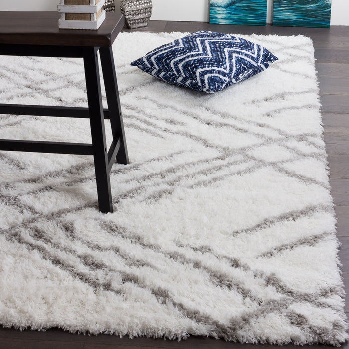 Ker White Lines 3x5 Area Rug