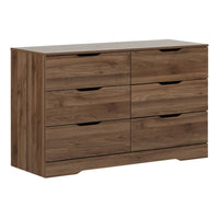 Holland 6-Drawer Double Dresser - Natural Walnut 