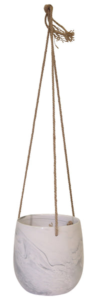 Grey Marble Hanging Planter