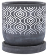 Grey 6\" Cement Planter