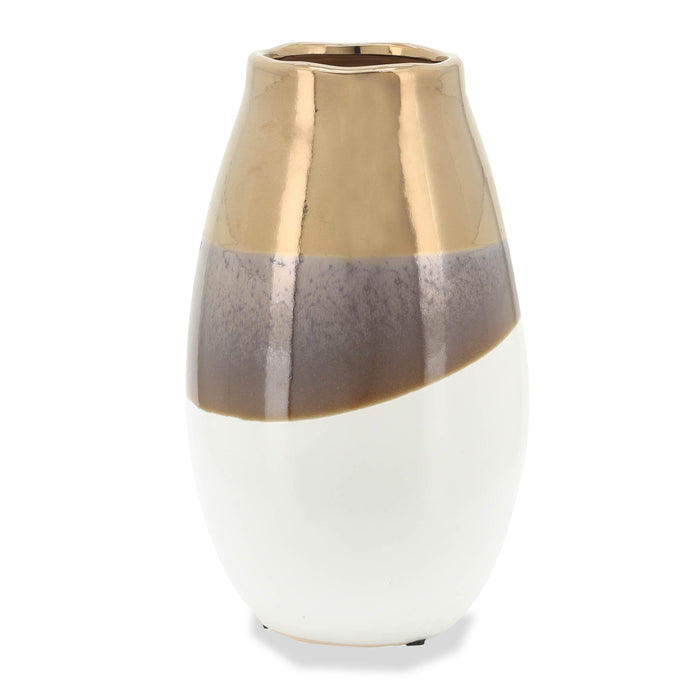 Gold 10\" Ceramic Vase