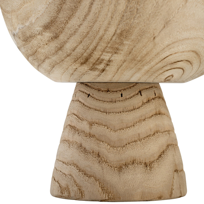 Brown 8\" Paulownia Wood Bowl