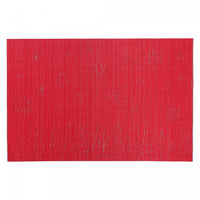 Vinyl Placemat Winter Forest Red - Set of 12