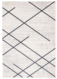 Damali Ivory/Blue Machine Washable Area Rug - 5'0