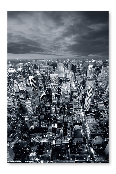 New York Cityscape 28x42 Wall Art Frame And Fabric Panel