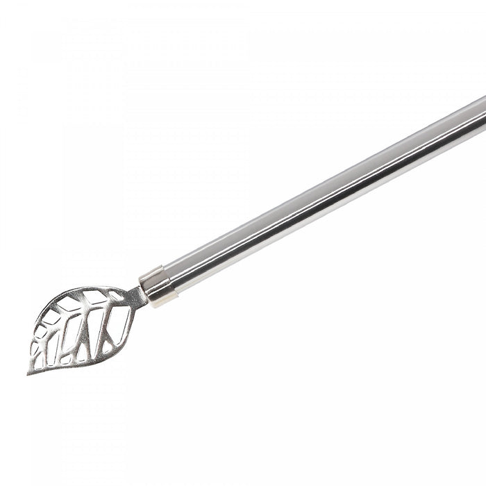 16/19mm Metal Drape Pole Set Leaf - Nickel