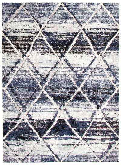 Makondo Abstract Blue Area Rug - 6'7" x 9'6"