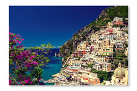 Town Of Positano, Italy 16x24 Wall Art Frame And Fabric Panel