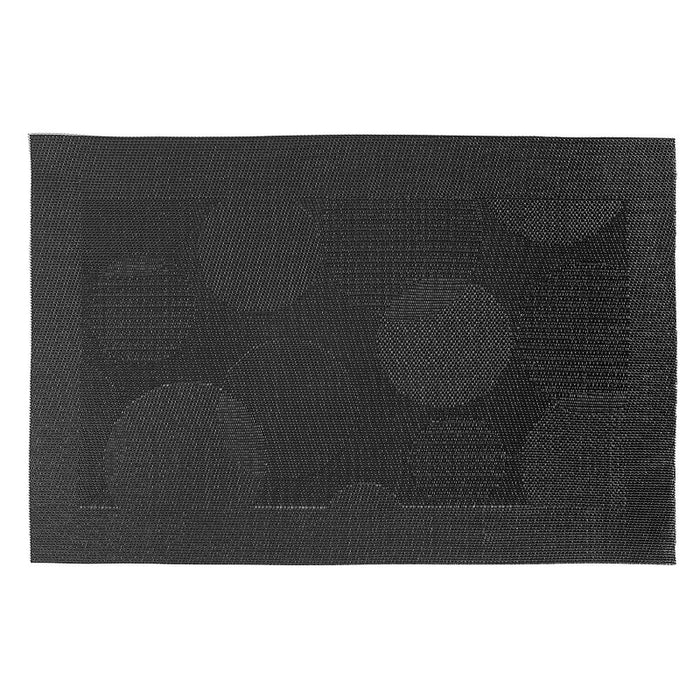 Vinyl Placemat Bubbles Black - Set of 12