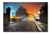 Beautiful View Of The Old Town Bridge At Night 16x24 Wall Art Frame And Fabric Panel