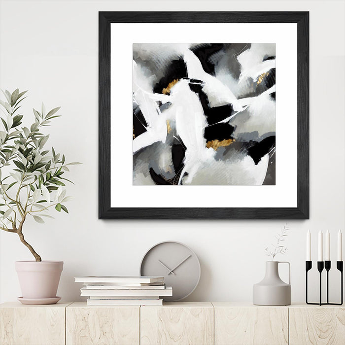 \"Driven To Dig In\" Matted and Framed Black 36x36 Wall Art