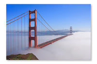 San Francisco Golden Gate Bridge In Fog 2 24x36 Wall Art Frame And Fabric Panel
