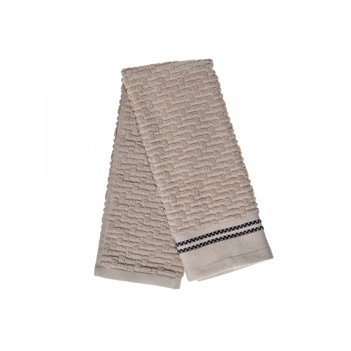 Luxury Stitch Hand Towel 16 x 27 Taupe - Set of 6 Towels
