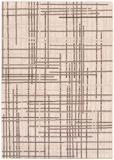 Sadie Burburry Silver-Black Area Rug - 5'3" x 7'7"