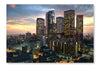 Los Angeles Downtown At Sunset, California 24x36 Wall Art Frame And Fabric Panel