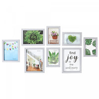 8 Pc Gallery Frame Set Pewter Frames