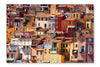 Old Town Architecture Of Menton On French Riviera 28x42 Wall Art Frame And Fabric Panel