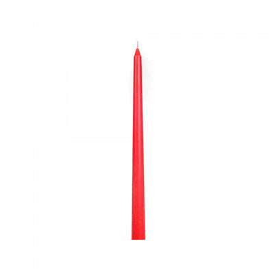 12" Unscented Tapers Red - Set of 12 Candle|Bougies fines rouges non parfumées de 12 po - ensemble de 12 bougies