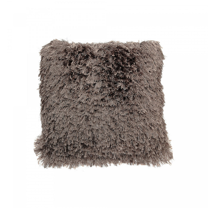 Furry Cushion Metallic Silver Cushions