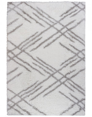 Ker White Lines 3x5 Area Rug