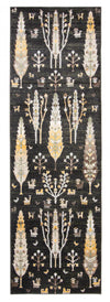 Pine Black Machine Washable Area Rug - 2'6\" x 8'0\"