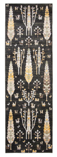 Pine Black Machine Washable Area Rug - 2'6