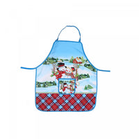 Apron With Pocket Snowman Couple - Set of 2 Kitchen Linen