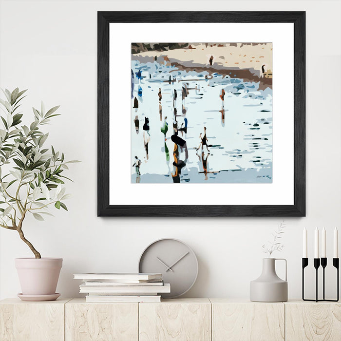 \"Self Reflection\" Matted and Framed Black 36x36 Wall Art