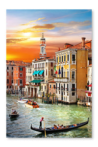 Venice Building 24x36 Wall Art Frame And Fabric Panel