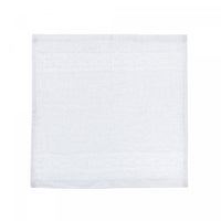 Basketweave Wash Cloth 12 x 12 White - Set of 6 Towels