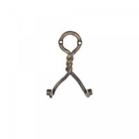 Double Twist Iron Wall Hook Antique Brass - Set of 4 Hooks