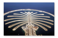 Jumeirah Palm Island Development In Dubai 24x36 Wall Art Frame And Fabric Panel