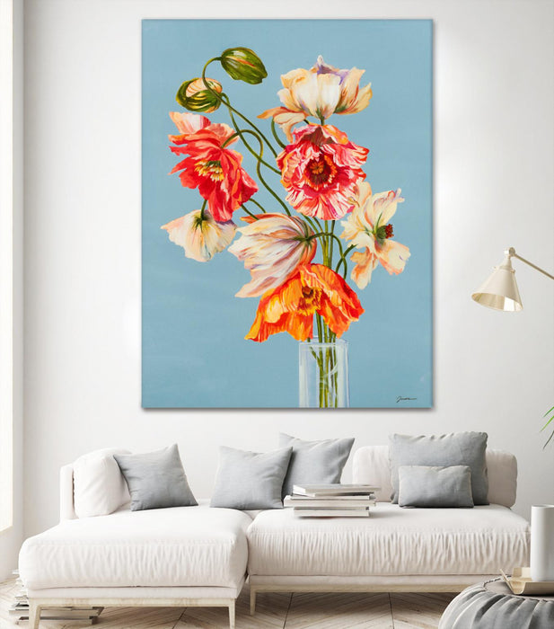 \"Paper Poppies\" Giant Art 72x54 Wall Art