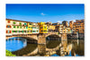 Famous Ponte Vecchio With River Arno At Sunset 16x24 Wall Art Frame And Fabric Panel