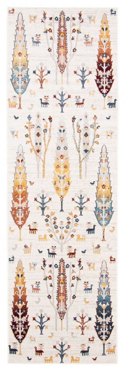 Pine Ivory Machine Washable Area Rug - 2'6" x 8'0"
