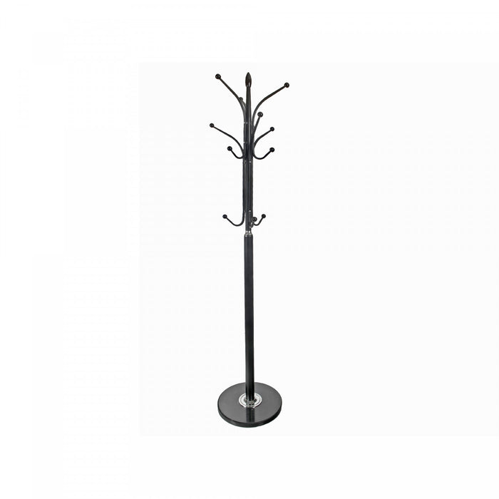 Karina Metal Coat Hanger with Marble Base Black Coat Racks